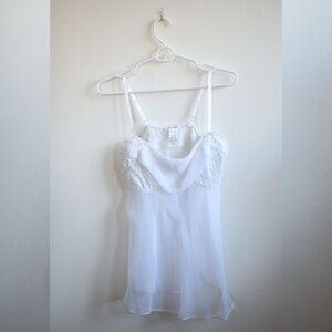 Vintage White Cami Babydoll Top